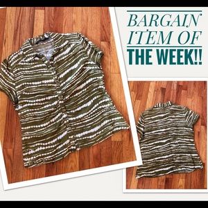 Sherry Taylor XL Ramie Blouse button front